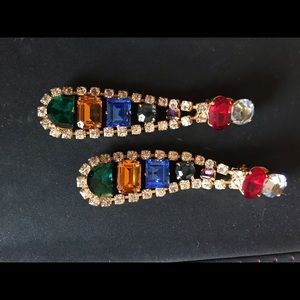 Colorful stones earrings new